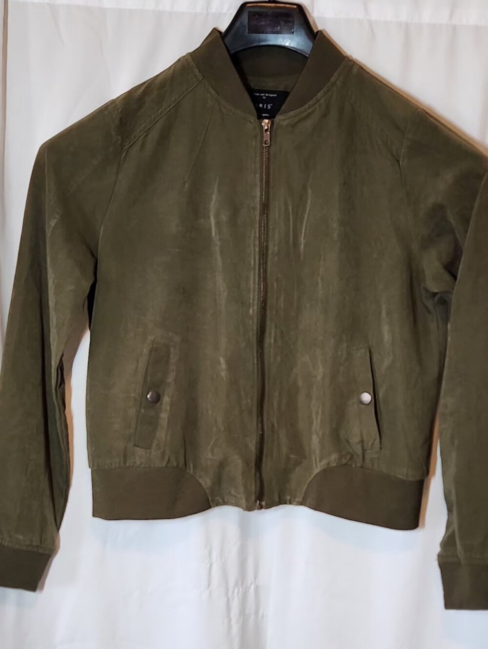 Women's Olive Green Bomber Jacket Iris Los Angeles XL